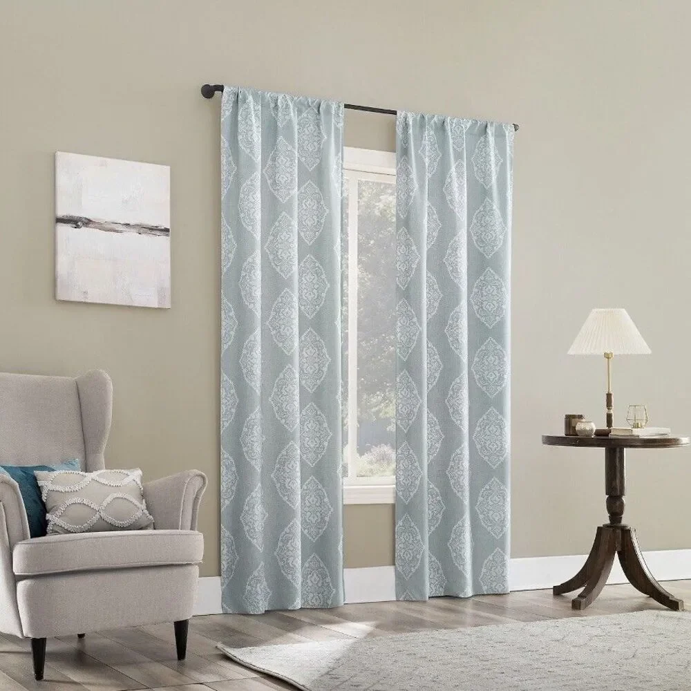 The Big One Paisley Scroll Window Curtain Panel Pack Of 2 Size 36”x 84